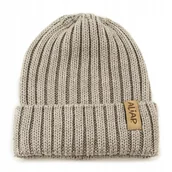 Czapki dla dzieci - Aliap Czapka dziecięca rozm. 46-50 Beż Wełna merino 100% - miniaturka - grafika 1