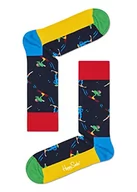 Skarpetki męskie - Happy Socks Skiers, kolorowe i zabawne, Skarpety dla kobiet i mężczyzn, Żółty-Zielony-Czerwony (41-46) - miniaturka - grafika 1