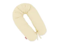 Poduszki do karmienia - Poduszka ciążowa Longer dla kobiet w ciąży do spania + zdejmowana poszewka - Kremowa - miniaturka - grafika 1