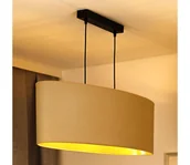 Lampy sufitowe - Duolla - Żyrandol na lince OVAL VEGAN 2xE27/15W/230V kremowy - miniaturka - grafika 1