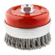 Akcesoria do elektronarzędzi - GRAPHITE Szczotka druciana doczołowa wzmacniana 100 mm x M14, INOX - miniaturka - grafika 1
