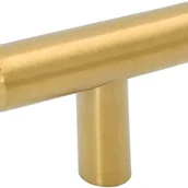 Zawiasy, okucia i inne akcesoria - Zestaw 5 złotych gałek do szafek, szczotkowanego mosiądzu, uchwyty do szuflad, 2" uchwyty z jednym otworem do drzwi szafek kuchennych - miniaturka - grafika 1