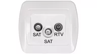 Gniazdka elektryczne - Kontakt Simon Kontakt_Simon Gniazdo antenowe SAT-SAT-RTV końcowe biały AZAR+SAT3.1-P2/11 - miniaturka - grafika 1