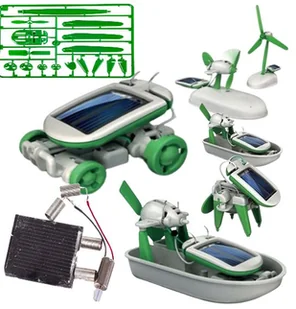 Robot do złożenia 6w1 Zabawka Kreatywna Mechanika Elektronika Majsterkowicz - Mały naukowiec - miniaturka - grafika 1