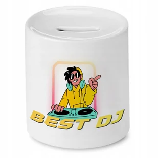 DLA DJA MUZYKA SKARBONKA BEST DJ BEST MUZYK z Nadrukiem ze Zdjęciem + Opakowanie na prezent (wzór 02) - Skarbonki - miniaturka - grafika 1