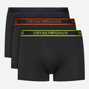Zestaw majtek męskich typu bokserki bawełnianych Emporio Armani 3F717111357-29821 S 3 szt Czarny (8057767238209). Majtki męskie - Majtki damskie - miniaturka - grafika 1