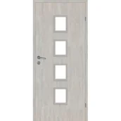 Drzwi wewnętrzne - Drzwi wewnętrzne 80P 4 / 4 pokojowe dąb srebrny lakierowane aruba prawe - miniaturka - grafika 1