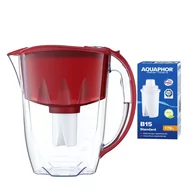 Dzbanki filtrujące - Aquaphor Ideal 2,8L Czerwony dzbanek filtrujący z wkładem B15 - miniaturka - grafika 1