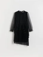 Sukienki i spódniczki dla dziewczynek - Reserved - Tiulowa sukienka z perełkami - czarny - miniaturka - grafika 1