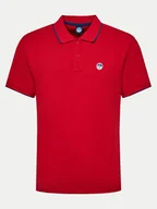Koszulki męskie - North Sails Polo 692452 Czerwony Regular Fit - miniaturka - grafika 1