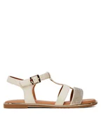 Buty dla dziewczynek - Tommy Hilfiger Sandały T3A2-33780-0371 S Écru - miniaturka - grafika 1