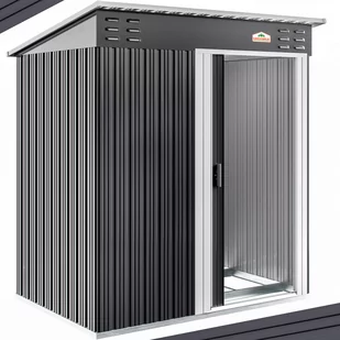Szopa ogrodowa Domek Metalowy 1,4m² 181x162x86 Antracyt - Altany ogrodowe - miniaturka - grafika 1