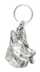 Owczarek niemiecki, Alsatian - posrebrzany brelok z psem, ozdoba torebki, zawieszka do plecaka marki Art-Dog - Plecaki - miniaturka - grafika 1
