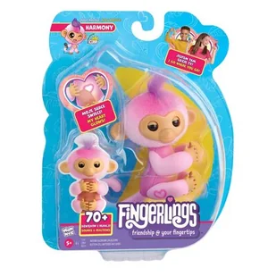 Małpka Fingerlings Harmony różowa Cobi - Zabawki interaktywne dla dzieci - miniaturka - grafika 1