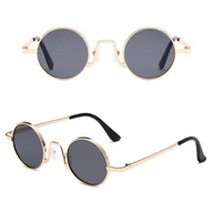 Okulary przeciwsłoneczne - Okulary przeciwsłoneczne stalowe Okrągłe Lenonki UV400 SKK-01A - miniaturka - grafika 1