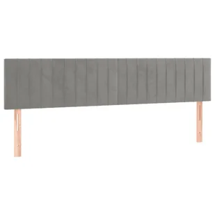 Lumarko Łóżko kontynentalne z materacem, jasnoszare, aksamit, 200x200cm - Łóżka - miniaturka - grafika 7