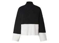 Swetry damskie - esmara® Sweter dzianinowy damski ze stójką (XS (32/34), Czarny) - miniaturka - grafika 1