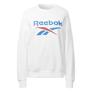 Reebok Damska bluza polarowa z dużym logo, biała, S, biały, S - Bluzy damskie - miniaturka - grafika 1