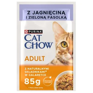 Karma dla kota CAT CHOW Adult Jagnięcina z zieloną fasolką 85 g - Mokra karma dla kotów - miniaturka - grafika 1
