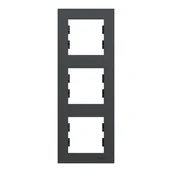 Klawisze i ramki - Ramka potrójna pionowa Miluz Ed antracyt SCHNEIDER - miniaturka - grafika 1