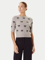 Swetry damskie - Vero Moda Sweter Doffy 10330793 Beżowy Regular Fit - miniaturka - grafika 1