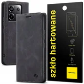 Inne akcesoria audio-wideo - Skórzane etui portfelowe z klapką pokrowiec kabura do Galaxy S23 FE + Szkło - miniaturka - grafika 1