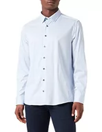 Koszule męskie - bugatti Męska koszula 9750-38522 z kołnierzem button-down, jasnoniebieska-320, regularna, Jasnoniebieski-320, S - miniaturka - grafika 1