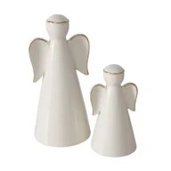 Ozdoby bożonarodzeniowe - Dwie figurki porcelanowe VELIDEN, białe aniołki - miniaturka - grafika 1