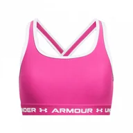Biustonosze - Dziewczęcy biustonosz treningowy UNDER ARMOUR Crossback Mid Solid - różowy - miniaturka - grafika 1