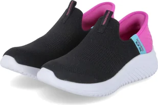 Skechers wsuwane trampki dziewczęce FRESH TIME czarny różowy tekstylny rozmiar: 37½ - Buty dla dziewczynek - miniaturka - grafika 1