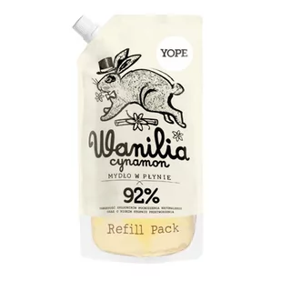 YOPE Mydło w płynie Wanilia i Cynamon Refill Pack 500ml - Mydła - miniaturka - grafika 1