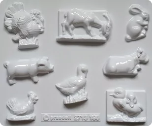 Forma do odlewów gipsu, zwierzęta domowe, 8 elementów - Akcesoria rzeźbiarskie - miniaturka - grafika 1