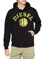 Bluzy męskie - Diesel Bluza męska, Czarny (czarny), L - miniaturka - grafika 1