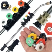 Akcesoria do myjek - Rosfix LANCA 1/4 + ZESTAW 5 DYSZ DO MYJKI CIŚNIENIOWEJ KARCHER K2 K3 K4 K5 K6 K7 - miniaturka - grafika 1