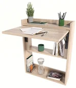 Biurka - Biurko ścienne składane sonoma szafka półka regał - miniaturka - grafika 1