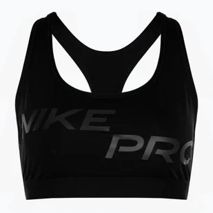 Biustonosz Nike Pro Swoosh Light Support black/white - Bielizna sportowa damska - miniaturka - grafika 1