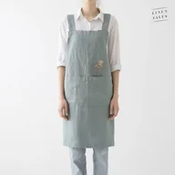 Fartuchy i rękawice kuchenne - Zielony lniany fartuch Linen Tales Crossback, dł. 80 cm - miniaturka - grafika 1