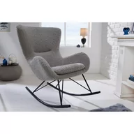 Fotele - Fotel bujany scandinavia swing szary 43140 - miniaturka - grafika 1