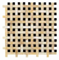 Płytki ceramiczne - Mozaika kamienna Honey onyx 30.5x30.5 cm - miniaturka - grafika 1