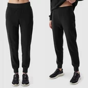 Spodnie damskie - Spodnie Damskie Dresowe 4F Joggery Proste Dresy Czarne 4FWSS24TTROF606 S - miniaturka - grafika 1