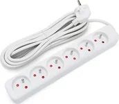 Listwy zasilające - Listwa zasilająca Aigostar Listwa zasilająca na 6 gniazd typu francuskiego bez przełącznika 5 Listwa zasilająca na 6 gniazd typu francuskiego bez przełącznika 5 - miniaturka - grafika 1