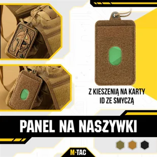 M-Tac - Panel na naszywki z kieszenią na karty ID ze smyczą - Coyote - 10118005 - Odzież taktyczna i umundurowanie - miniaturka - grafika 9