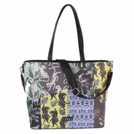 Torebki damskie - Torebka Damska Ekoskóra Listonoszka Pojemna Shopper Na Ramię NOBO Patchwork - miniaturka - grafika 1