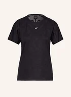 Koszulki i topy damskie - Asics Koszulka Do Biegania Metarun Ss Top schwarz - ASICS - miniaturka - grafika 1