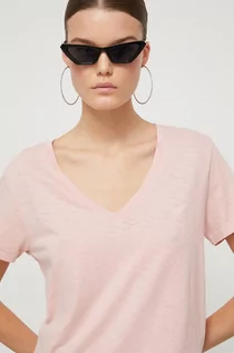 Koszulki sportowe damskie - Superdry t-shirt damski kolor różowy - grafika 1
