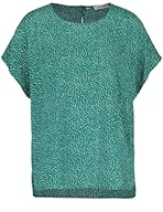 Bluzki damskie - GERRY WEBER Edition Damska bluzka w stylu casual, Zielony/ecru/biały nadruk, 40 PL - miniaturka - grafika 1