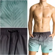 Kąpielówki męskie - KĄPIELÓWKI męskie Atlantic KMB-217 szorty plażowe z ukrytym nadrukiem - L - miniaturka - grafika 1