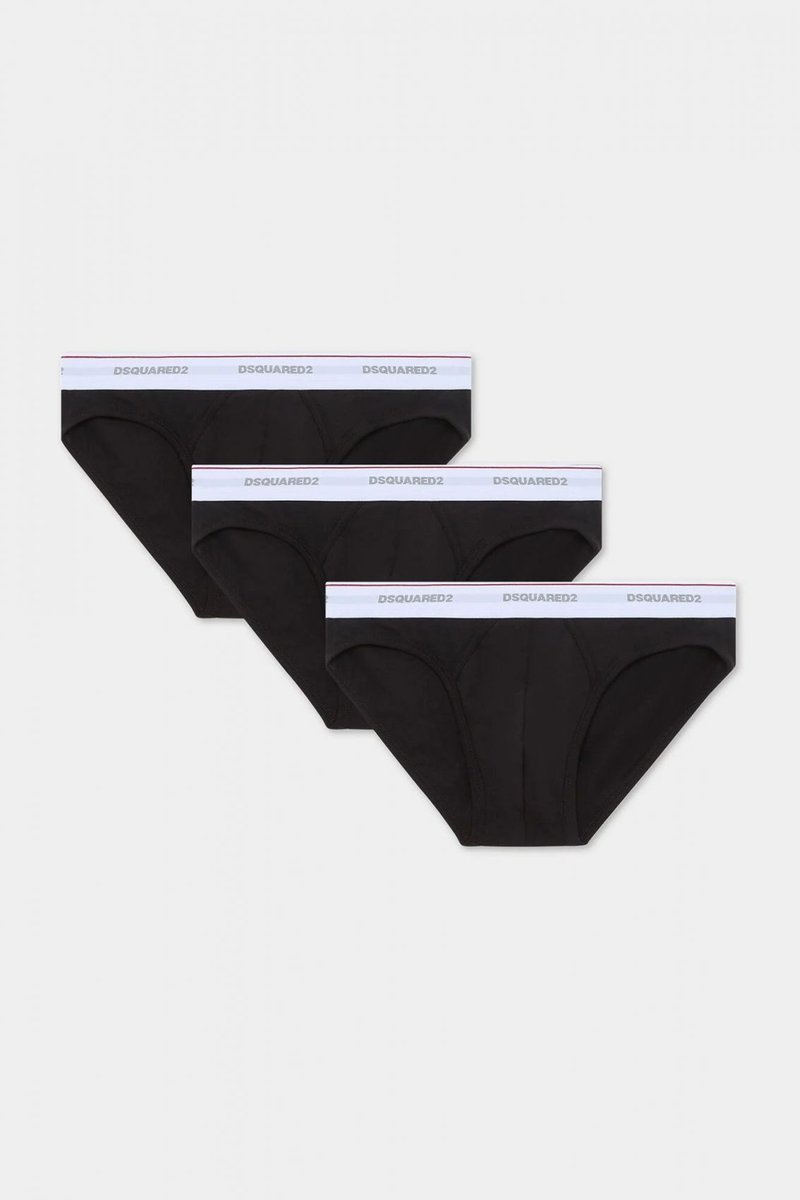 bielizna parigamba męskie dsquared2 dcx300060 - 3-pack brief 001 czarny