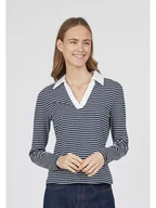 Koszulki i topy damskie - SisterS point Koszulka w kolorze biało-granatowym - miniaturka - grafika 1