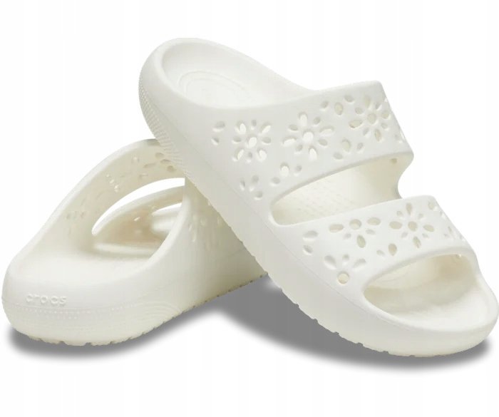 Crocs Damskie Lekie Buty Klapki Classic Floral Cut Out 210966 Sandal 41-42